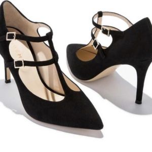 M. Gemi strappy black suede heels size 39